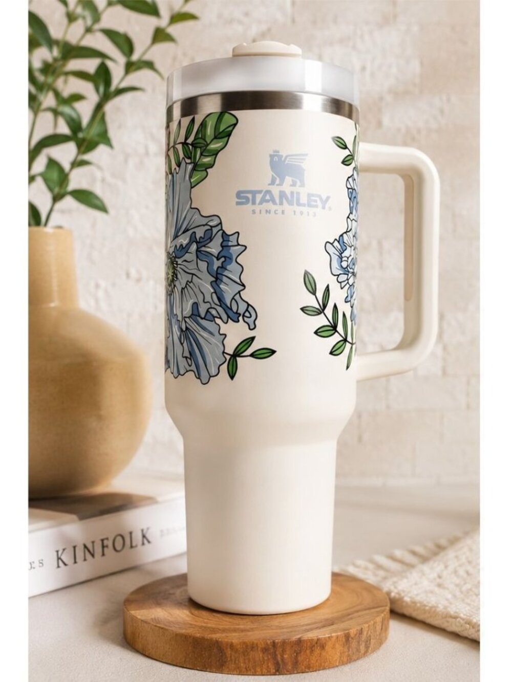Stanley 40oz Cream Floral Glynn Rosenberg Rare Adventure Quencher Cup